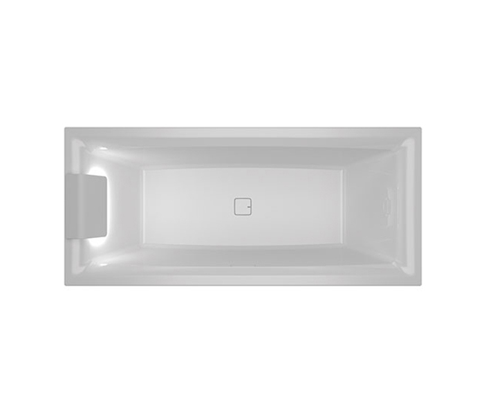 Фото Ванна акриловая Riho Still Square 180x80 со светодиодами и подголовник слева без каркаса