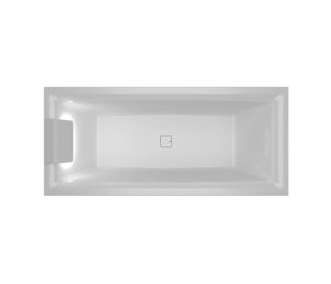 Ванна акриловая Riho Still Square 180x80 со светодиодами и подголовник слева без каркаса