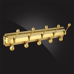 Панель с 5 круглыми крючками Elghansa HERMITAGE HRM-950-Gold золото