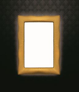 Зеркало NeoArt прямоугольное, с подсветкой, золото 80*120