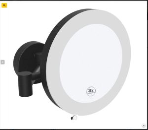 DARK Косметическое зеркало с LED подсветкой, ø 200 mm, черный (BEMETA)