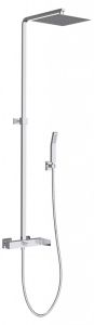 Душевая стойка Belbagno ARL-DOCM-CRM со смесителем для ванны, верхним и ручным душем