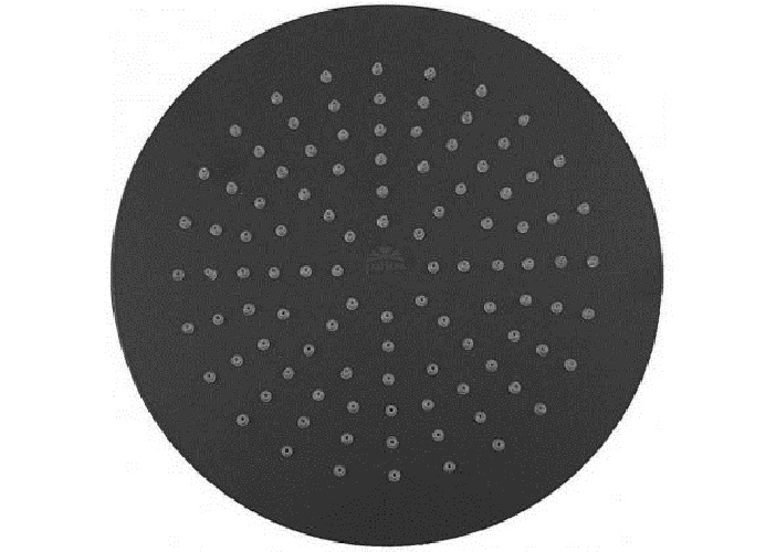 Фото ZSOF074NO Верхний душ d.225 мод. MASTER, антикальций, кругл.черный матовый (229224)
