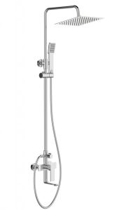 Душевая стойка Belbagno ROMANO-VSCM-CRM со смесителем, верхним и ручным душем, хром