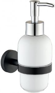 Дозатор для жидкого мыла Allen Brau Priority 6.31006-31 белый/черный матовый