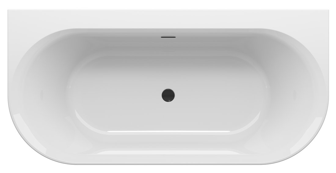 Дополнительное фото №2 Ванна акриловая ravak YPSILON WALL 1780x860 белая отдельностоящая слив черный