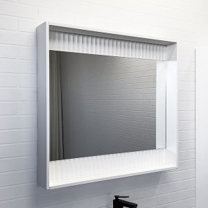 Зеркало-короб Comforty Марсель-60 белый матовый, LED-подсветка, сенсор