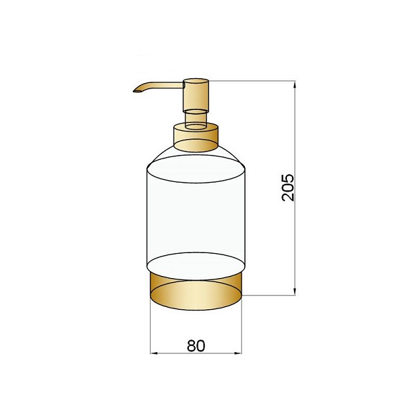 Дополнительное фото №1 10221 дозатор для жидкого мыла настольный \ круглый, бронза (BOHEME)