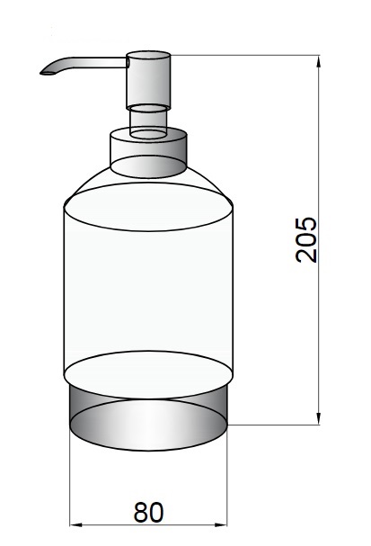 Дополнительное фото №1 10223 дозатор для жидкого мыла настольный \ круглый, хром (BOHEME)