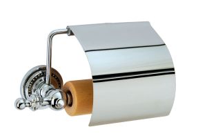 Держатель для туалетной бумаги Boheme Brillante с крышкой, хром