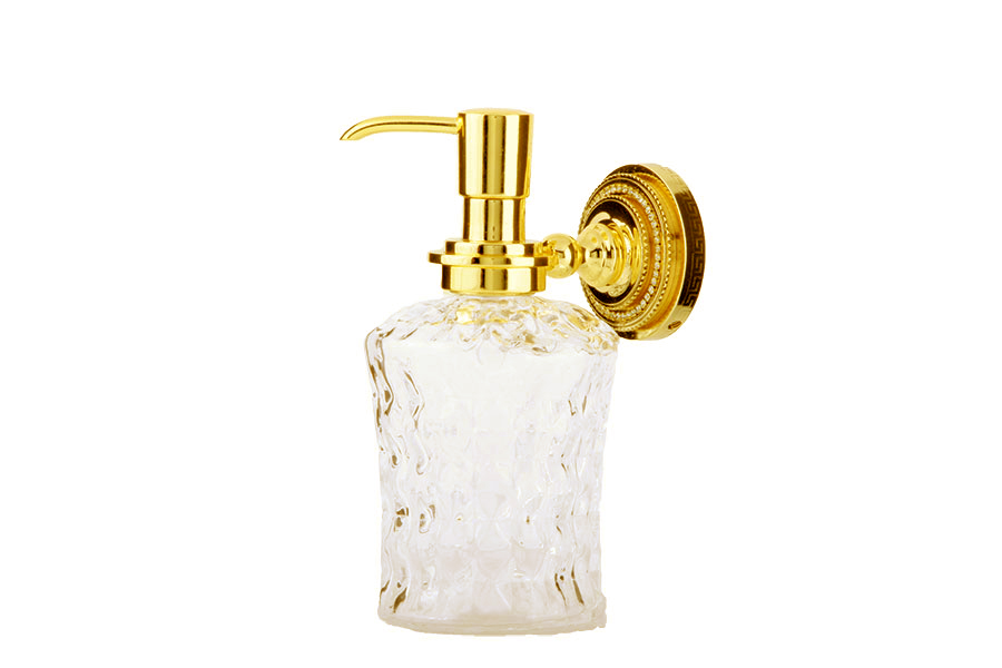 Фото Дозатор для жидкого мыла Boheme Imperiale настенный, золото