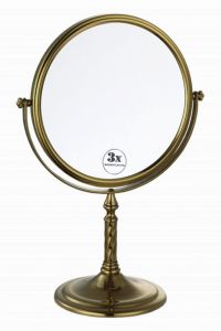 Зеркало настольное Boheme Medici 3-х кратное увеличение, двусторонне, бронза