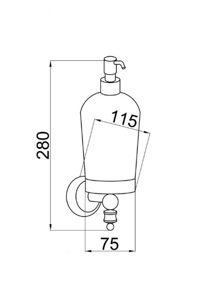 Дополнительное фото №1 VOGUE 10147 дозатор для жидкого мыла настенный (BOHEME)