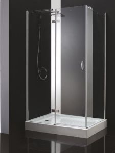 BERGAMO 900x800 Душевой уголок прозрачное стекло левый (CEZARES)