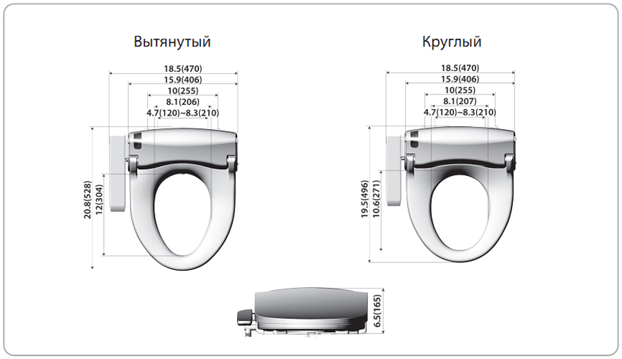 Дополнительное фото №1 Электронная крышка-биде Daewon DIB-C410 круглый