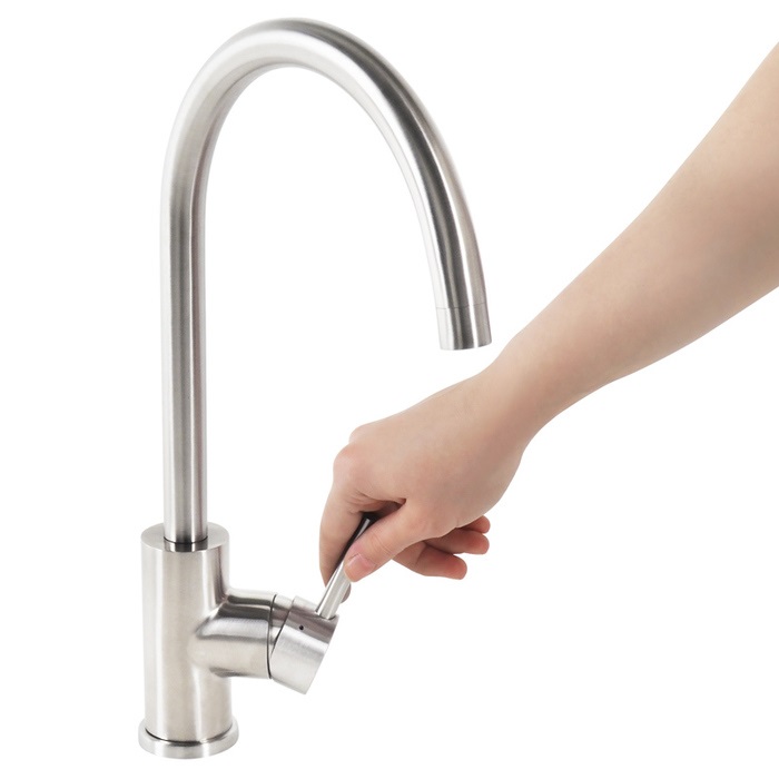 Дополнительное фото №2 Смеситель для кухни Iddis Kitchen Line овал, сатин
