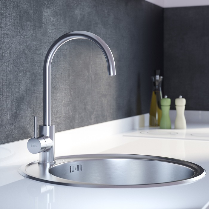Дополнительное фото №4 Смеситель для кухни Iddis Kitchen Line овал, сатин