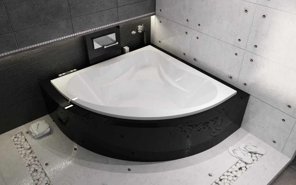 Дополнительное фото №2 Ванна акриловая Riho Neo 150x150 полукруглая угловая без каркаса