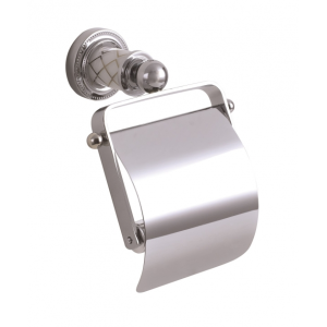 MURANO CHROME держатель для туалетной бумаги с крышкой / белый (BOHEME)