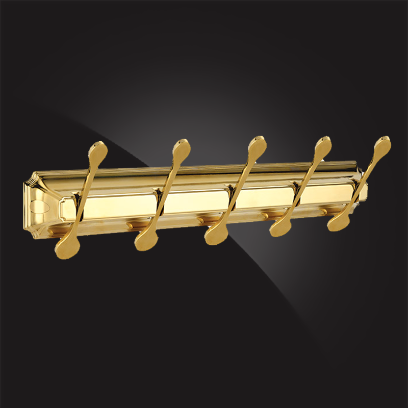 Фото Панель с 5 плоскими крючками Elghansa HERMITAGE HRM-750-Gold золото