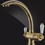 Смеситель для кухни Elghansa 56A5840-Bronze с каналом для питьевой воды