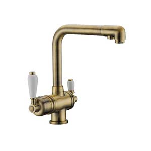 Смеситель для кухни Elghansa 56A5740-Bronze с каналом для питьевой воды