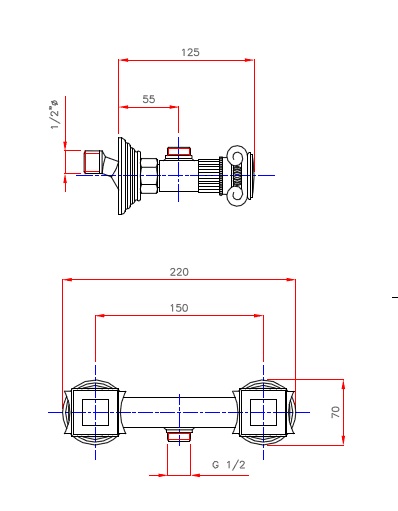 Дополнительное фото №1 Смеситель для душа Cezares OLIMP-DS-03/24-Sw золото