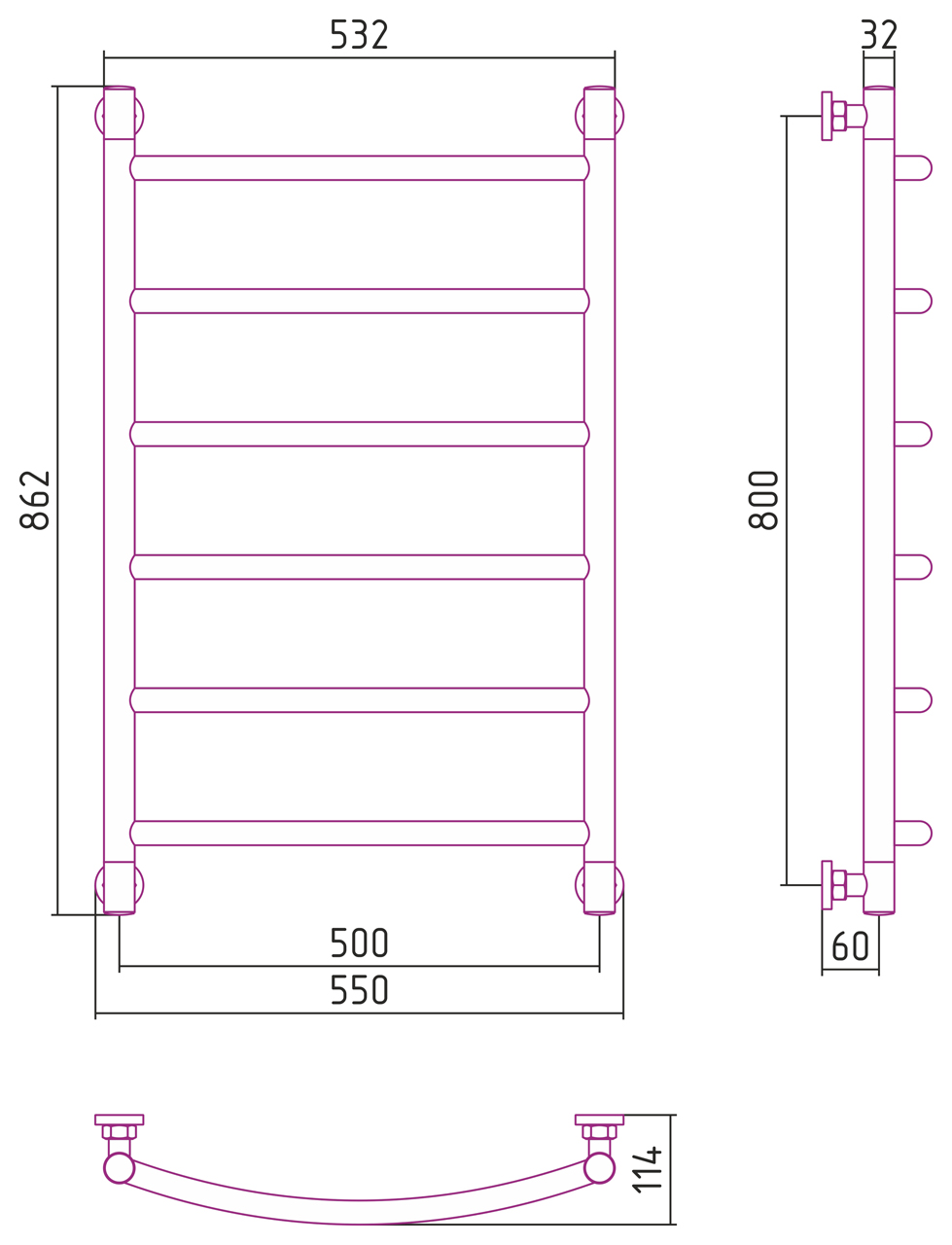 Дополнительное фото №3 Сунержа ДР "ГАЛАНТ+" 800х500 (Без покрытия)