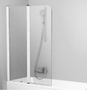 Шторка для ванны ravak 10CVS2-100 левая белая / транспарент