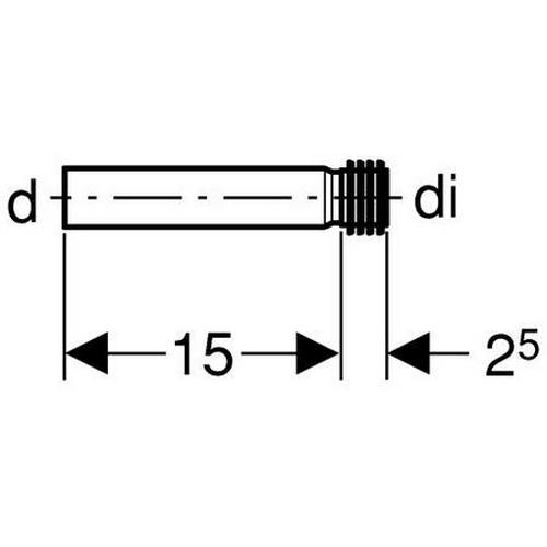 Дополнительное фото №1 Переходник для внутреннего подвода воды к писсуару Geberit 152.489.16.1 3,2х3,5