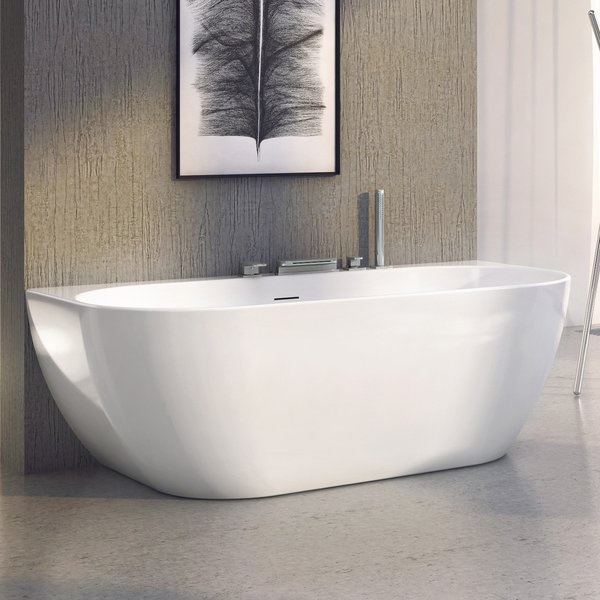 Фото Ванна акриловая Ravak Freedom W 166x80 отдельностоящая, белая