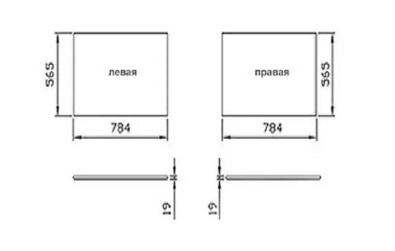 Дополнительное фото №1 Экран торцевой для ванны Ravak City 80 левый, дуб