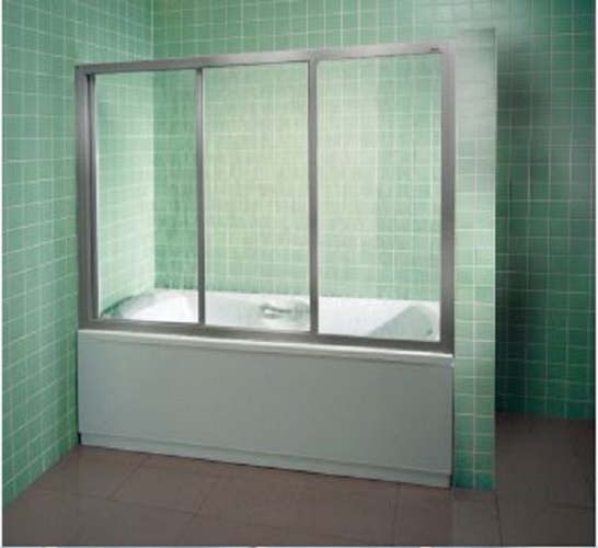 Фото Шторка для ванны ravak AVDP3-150 сатин / транспарент