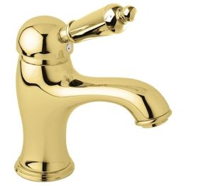 Смеситель для раковины Cezares ELITE-LSM1-03/24-M золото, ручка металл