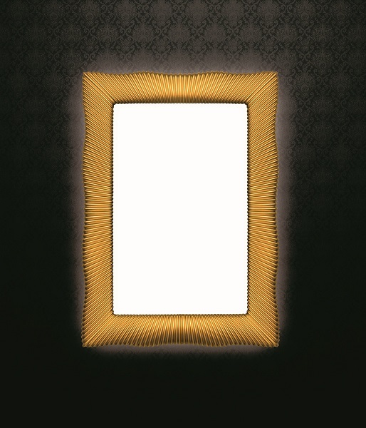 Фото Зеркало NeoArt прямоугольное, с подсветкой, золото 80*120