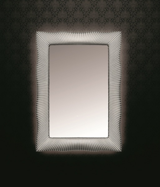 Фото Зеркало NeoArt прямоугольное, с подсветкой, серебро 80*120