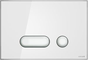 Смывная клавиша Cersanit P-BU-INT/Whg/Gl Intera стеклянная, белый глянец