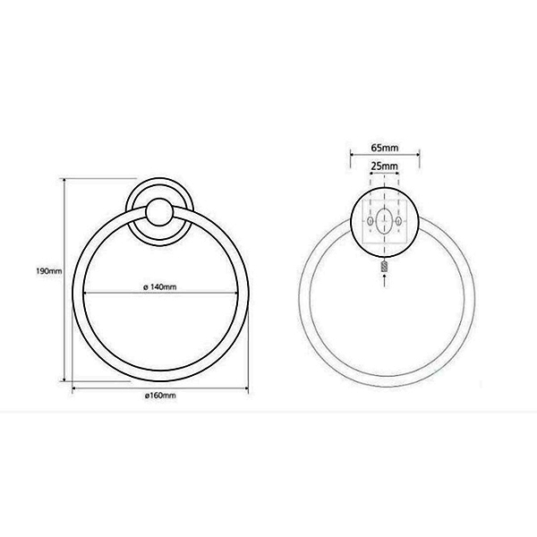Дополнительное фото №1 RETRO Полотенцедержатель кольцо 16*19 см, бронза (BEMETA)