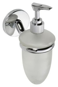ALFA Дозатор для жидкого мыла настенный 250 ml 7,5*16,5*12 см, хром (BEMETA)
