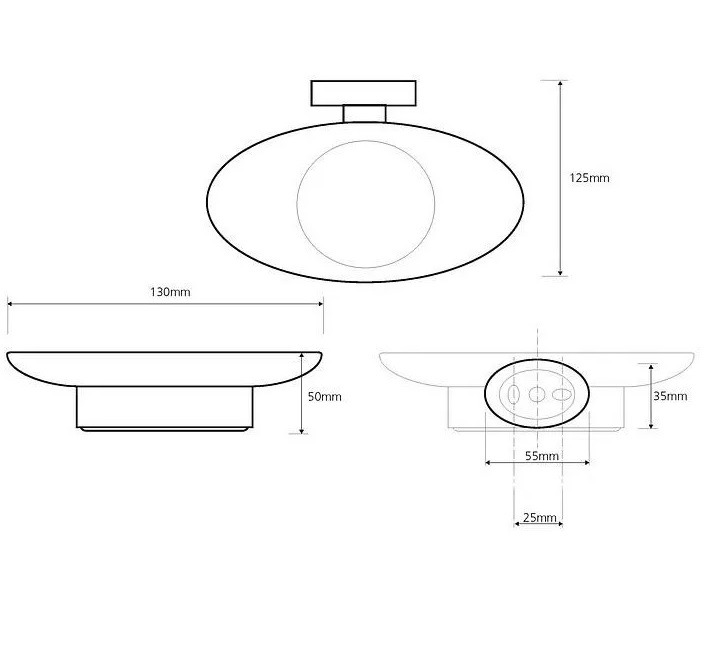 Дополнительное фото №1 OVAL Мыльница 13*3,5*10,5 см (BEMETA)