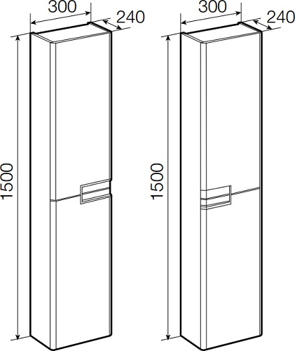 Дополнительное фото №1 VICTORIA NORD ice edition 30x24x150 Шкаф-колонна, белый (ROCA)