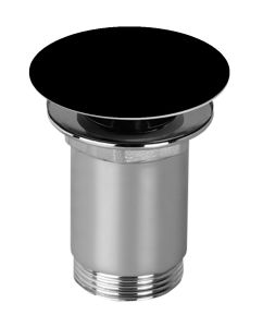 Донный клапан Cezares CZR-B-SOC-NOP с системой "Клик-клак" с переливом, черный матовый