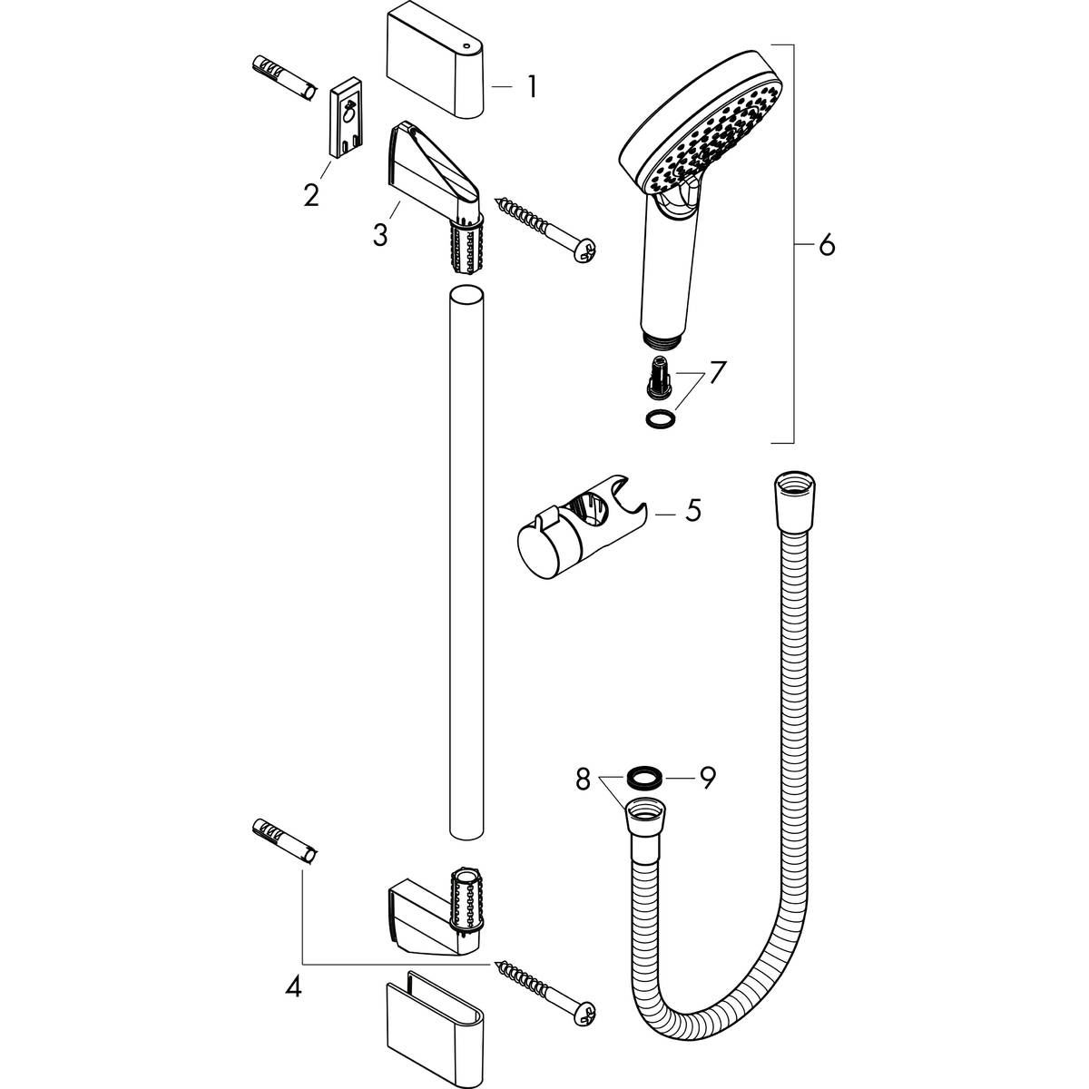 Дополнительное фото №1 26532400 Душевая стойка HansGrohe Crometta Vario Unica 650mm