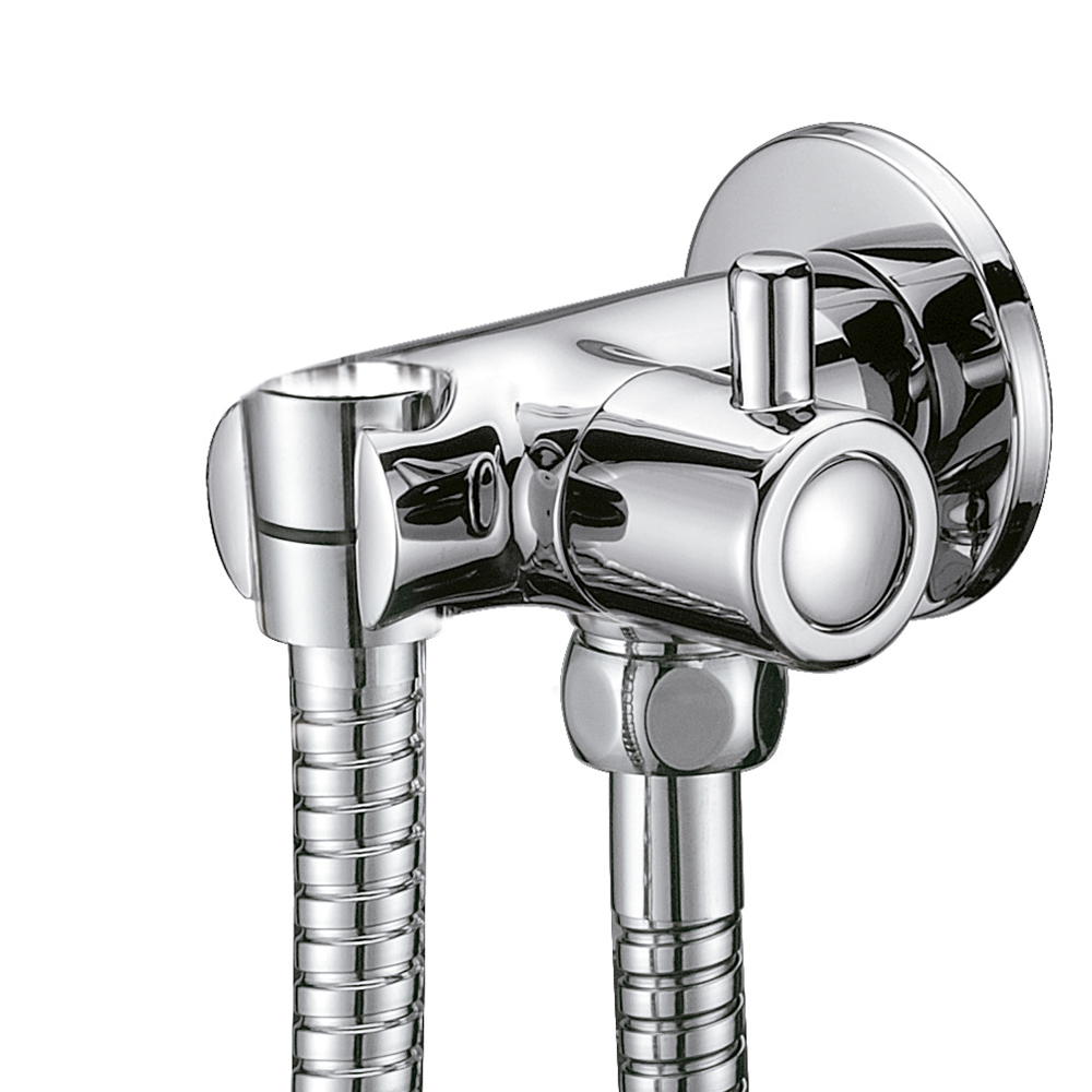 Фото Гигиенический душ-клапан с интегрированным держателем Clever Sahara 98442 хром