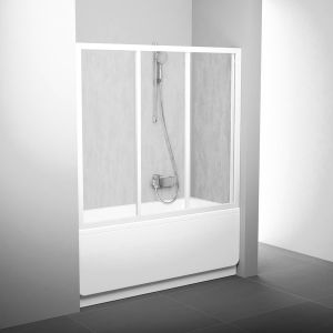 Душевая шторка на ванну AVDP3-170 White + Rain 
