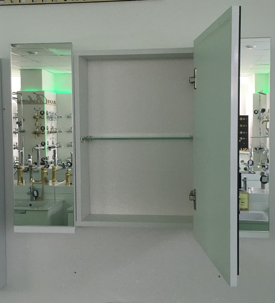 Дополнительное фото №1 Зеркальный шкаф навесной Smart 1000/12_Покраска белый глянец
