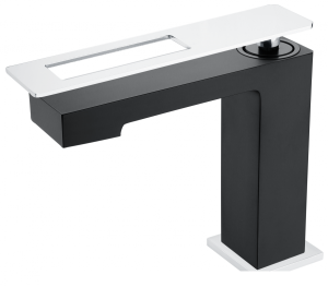 Смеситель для раковины низкий Boheme Q Black-Chrome
