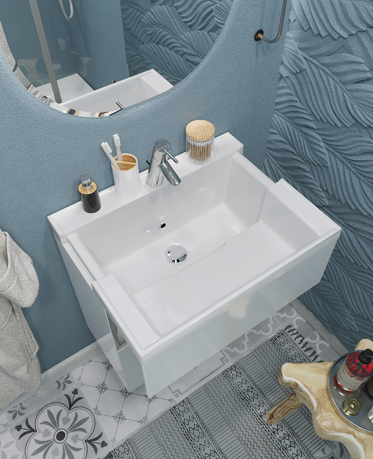 Дополнительное фото №4 Тумба 1Marka Bumble 60П 1ящ. с раковиной
