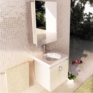 Зеркало-шкаф Comforty Диана-50 белый глянец