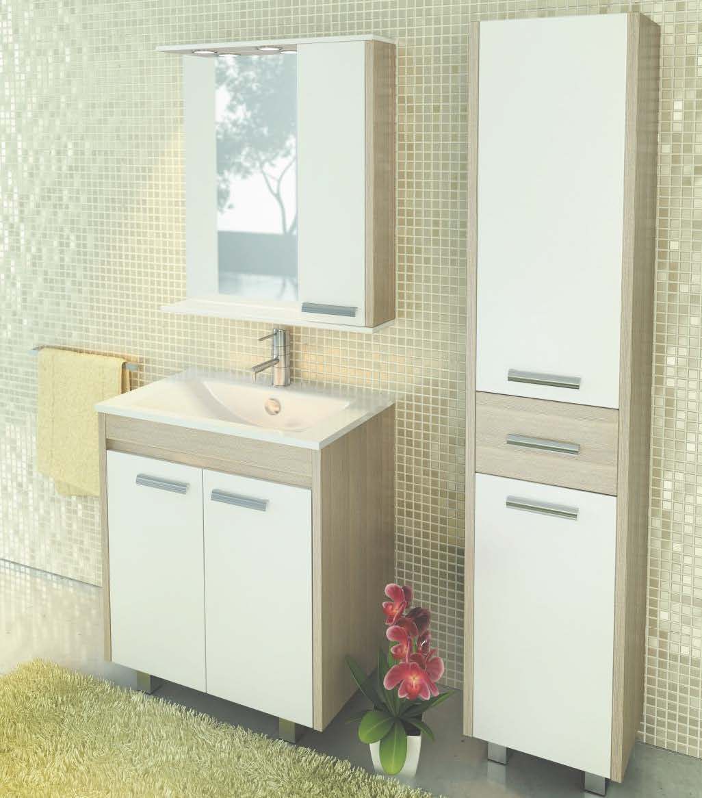 Дополнительное фото №1 Зеркало-шкаф Comforty Тулуза-75 сосна лоредо
